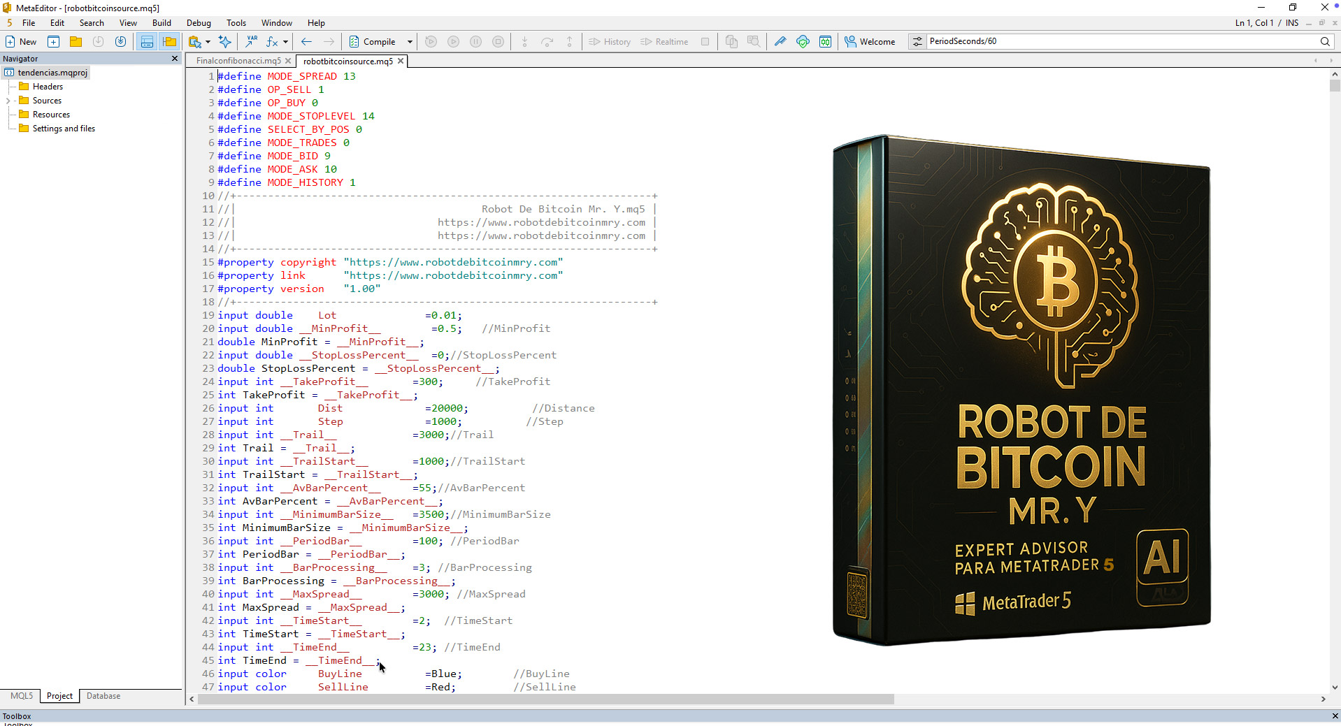Código Fuente Robot de Bitcoin Mr. Y